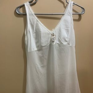 White maxi vintage slip dress